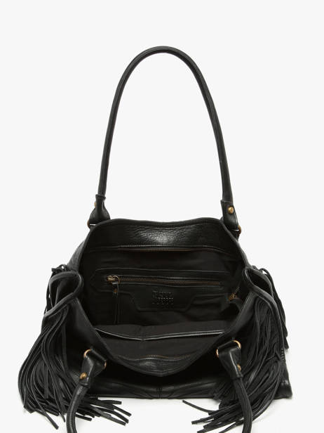 Schoudertas Dakota Leder Basilic pepper Zwart dakota BDAK31 ander zicht 3